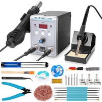 Handskit 8586 2 en 1 Staiton à souder Air chaud SMD BGA Station de soudage de reprise 220V Station de soudage portable O