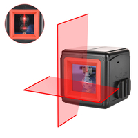 Hanmer LV2 Portable Red Light 2 Ligne 1 Point Cube Niveau laser Croix-ligne Laser avec fonction de verrouillage du nivea