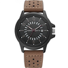 HANNAH MARTIN 1601 Montre-bracelet pour homme avec bracelet en cuir véritable