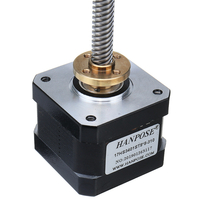 HANPOSE 17HS3401-S T8x8 Nema 17 Moteur pas à pas à vis Actionneurs linéaires 34mm 1.3A 28N.cm 4 fils 42 Moteur 100-500mm