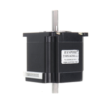 HANPOSE Moteur à arbre double 23HS5628-D 56mm Nema 23 Moteur pas à pas 57 Moteur 2.8A 126N.cm CNC à 4 dérivations CNC Mo