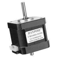 HANPOSE 17HS4401S-D150S Moteur pas à pas Nema 17,  arbre double 48mm,  Moteur 42BYGH 1.6A 45N.cm,  4 dérivations pour impri