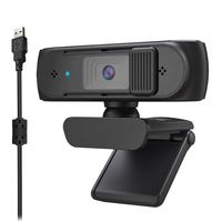 Haokai K30 HD Webcam USB 5MP Mise au point automatique grand angle 77 ° Deux micros intégrés avec couvercle de confident