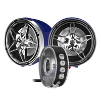 Haut-parleurs bluetooth MP3 antivol USB étanche 12V avec commande de montage de poignée de moto LED