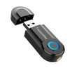 Haute fidélité Bluetooth 5.0 Transmetteur audio Recharge gratuite HiFi Indicateur de qualité sonore Bleu