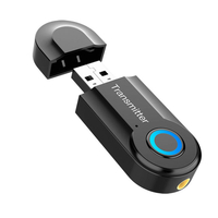 Haute fidélité Bluetooth 5.0 Transmetteur audio Recharge gratuite HiFi Indicateur de qualité sonore Bleu