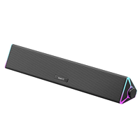 Havit M15 Desktop Speaker Wired Soundbar with Volume Knob Dual Horns Bass Diaphragm 360° Surround Stereo RGB Light 3.5mm
