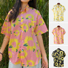 Hawa en décontracté femmes hommes T-shirt lâche à manches courtes vacances plage fantaisie haut t-shirt été chemises déc