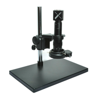 HAYEAR 1080P VGA Full HD Caméra de microscope industriel USB + Objectif 180x Zoom C-MOUNT + 144 LED Calibrer le logiciel