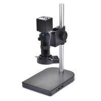 HAYEAR 2.0MP HD Industry Microscope Camera Set VGA Video Output R130 C-Mount Lens 8X-100X Stand Holder 40 LED Light Illu