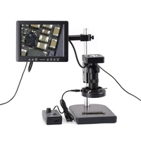HAYEAR 34MP Kit de caméra de microscope industriel HDMI USB 100X Objectif zoom à monture C 60 LED Lumière avec écran 8 "