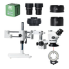 HAYEAR 3.5X 7X 50X 100X Double Boom Stand Zoom Simul Focal Trinocular Stereo Microscope+4K Camera Microscope For Industr