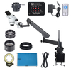 HAYEAR 3.5X-90X bras articulé pince de pilier Zoom Simul Microscope stéréo trinoculaire focal + caméra de Microscope 4K