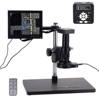 HAYEAR 41MP HD USB caméra de microscope vidéo de lindustrie numérique avec support de Table stéréo à grande flèche