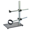 HAYEAR Double Bras Rotatif Boom Microscope Table Stand En Aluminium CNC Heavy Duty Stéréo Microscope Stand 56mm Anneau T