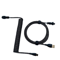 HCC 1, 8 m USB vers Type-C câble enroulé pour clavier mécanique câble de données de charge rapide détachable enroulant la