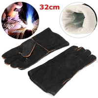 Heaty Duty Wood Burner Welding Gants en cuir résistant à la chaleur Poêles Fire Black