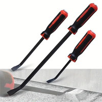 Heavy-Duty CR-V Long Tire Spoon Pry Bar With Non-Slip Handle Caps Perfect for Automotive Demolition Nail Pulling & More