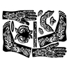 Henna Fashional Tatouages ​​Temporaires Tatouages ​​Modèles Autocollants Mains Pieds Peinture Decal