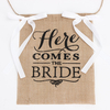 Here Comes the Bride Wedding Banner Party Burlap Bunting Garland Décorations de photomaton