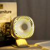 HF-201 Mini conception de pince de bureau électronique LED ventilateur rechargeable USB veilleuse