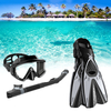 HHAOSPORT 3 pièces / ensemble masque de plongée lunettes de natation + tube de respiration sous-marine + palmes de plong