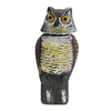 Hibou en résine artificielle avec tête rotative,  leurre de chasse en plein air,  ornement de paysage de cour de jardin