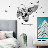 HibouSilhouetteAutocollantMuralSalonCréatif Vidéo Sticker Chambre Décoration de Bande Dess