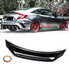 Highkick Duckbill Trunk Car Wing Spoiler Noir Brillant Pour 16-19 Honda Civic Berline V3