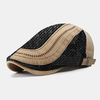 Hommes de couleur unie motif obscur occasionnel réglable pare-soleil béret casquette plat chapeau
