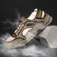 Hommes de cuir de vache maille respirant antidérapant Soft élastique Bande chaussures de sport décontractées