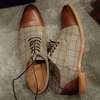 Hommes de style britannique Cap Toe confortable à lacets chaussures habillées formelles