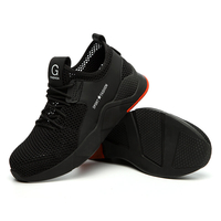 Hommes de tissu tricoté en acier embout anti-fracassement Soft baskets de sécurité de travail unique