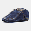 Hommes Denim deux poches décoration rétro pare-soleil extérieur chapeau avant béret chapeau plat chapeau