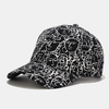 Hommes Denim Figure Motif Casquette De Baseball Papa Chapeau Casquette À Visière Pare-Soleil Extérieur Chapeau Réglable