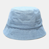 Hommes Denim Washed Broken Hole Narrow Brim Brief Casual Outdoor Sunscreen Bucket Hat