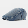 Hommes délavés Denim Made-old Casual Retro Driver Flat Hat Forward Hat Beret Hat