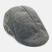 Hommes dété en plein air décontracté mince et léger béret casquettes réglable respirant maille journal casquette