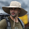 Hommes large bord 12CM pêche en plein air escalade UV Protection pare-soleil résistant à lusure respirant chapeau d