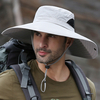Hommes large bord 14CM pêche en plein air escalade UV Protection pare-soleil imperméable respirant seau chapeau