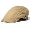Hommes Lettre Broderie Chapeau Béret en Coton Boucle Réglable Sport Visière Chapeau au Front