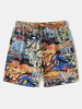 Hommes Lettre Graffiti Colorful Mid Longueur Short All Matched
