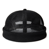 Hommes maille coton crâne casquette rétro circulaire réglable respirant melon chapeau sans bord chapeaux
