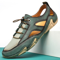Hommes maille épissage confortable antidérapant Soft élastique à lacets couture à la main chaussures décontractées
