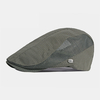 Hommes maille évider couleur unie pare-soleil respirant avant chapeau béret chapeau plat chapeau