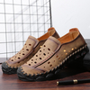 Hommes main couture microfibre trou en cuir antidérapant appartements occasionnels