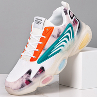 Hommes Mesh respirant Soft Jelly Sole Trendy Color Splicing Comfy Sports Casual Sneakers