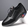 Hommes Microfibre Cuir Respirant Soft Bas Antidérapant Lacets Élastiques Casual Chaussures De Travail