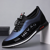 Hommes Microfibre Cuir Respirant Soft Bas Antidérapant Lacets Élastiques Casual Chaussures De Travail