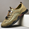 Hommes Microfibre Cuir Respirant Soft Semelle Élastique Lacets Sports de Plein Air Chaussures Décontractées